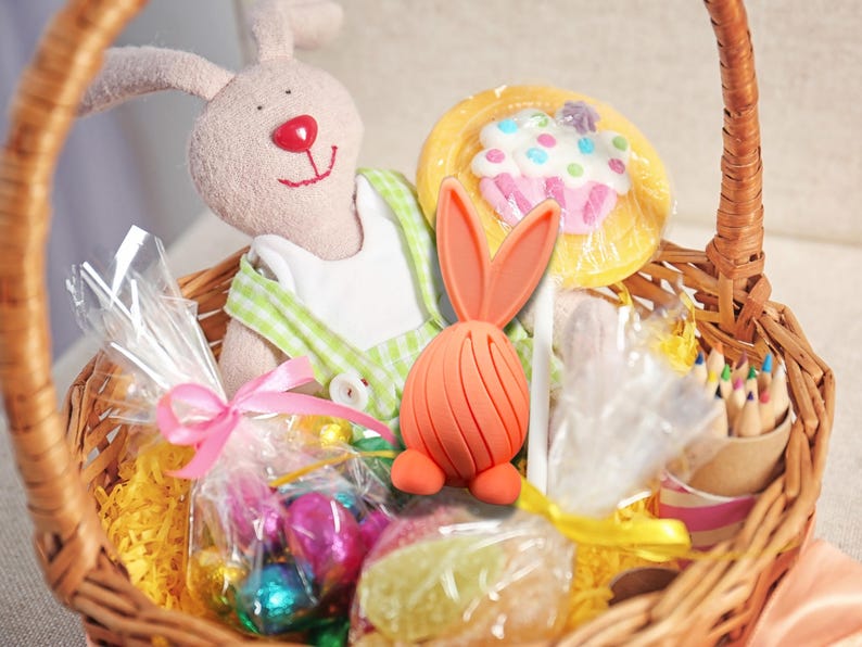 🐰 Bunny Egg Passthrough Fidget – 3D Printed Sensory Toy | Easter Basket