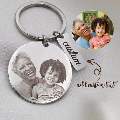 🔑Personalized Photo Engraved Stainless Steel Keyring