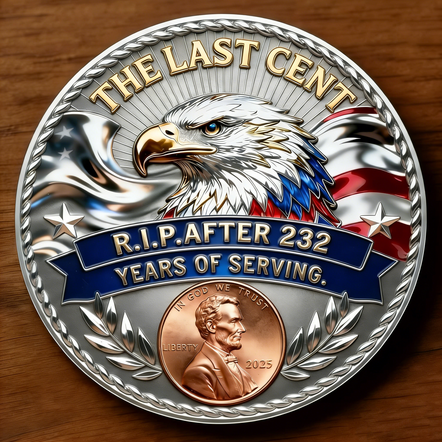 💰 Last Cent Commemorative Coin – Honoring 232 Years of Service