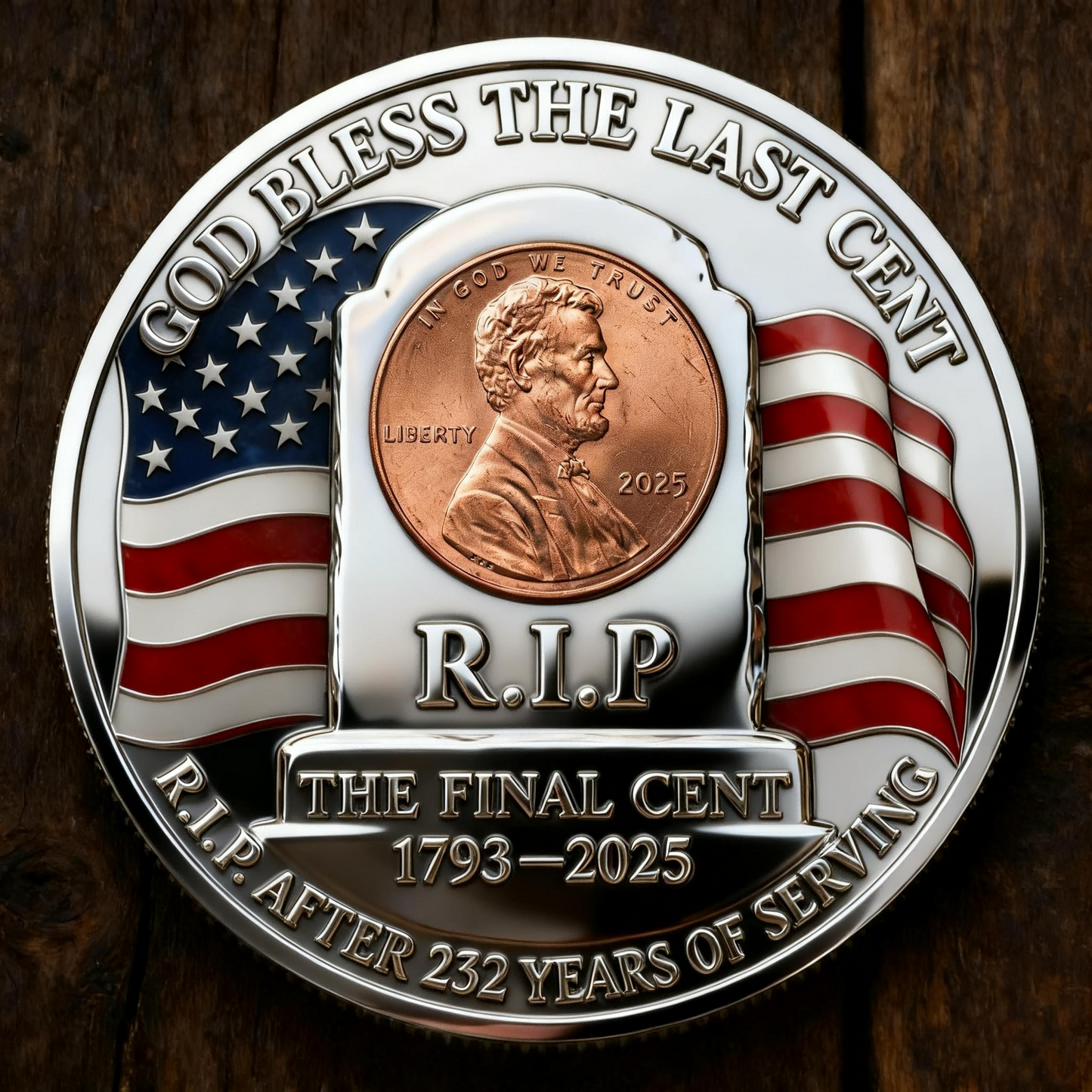 💰 Last Cent Commemorative Coin – Honoring 232 Years of Service