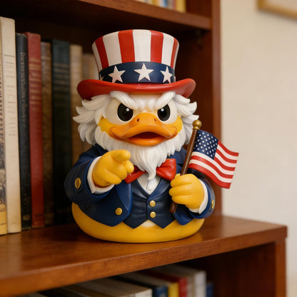 Patriotic Uncle Duck Figurine