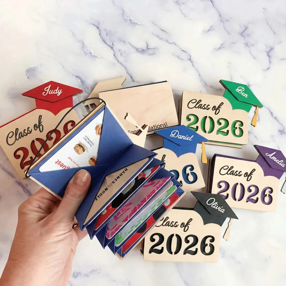 🎓 Personalized Graduate Gift Card Holder – Custom Name & Message