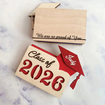 🎓 Personalized Graduate Gift Card Holder – Custom Name & Message