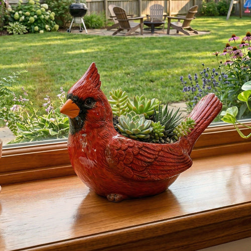 Cardinal Bird Succulent Planter