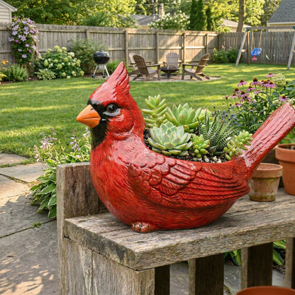 Cardinal Bird Succulent Planter