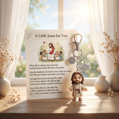 🙏 "A Little Jesus for You" – Comforting Pocket Reminder Keychain