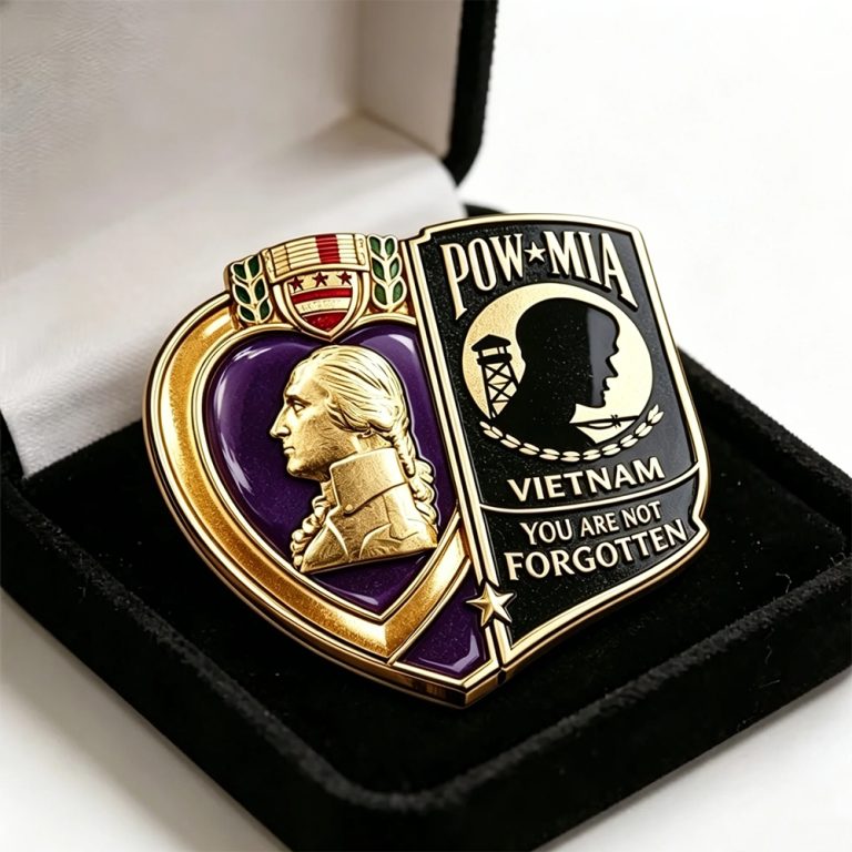 Vietnam War POW MIA Purple Heart Veteran Lapel Pin 2026 – A Symbol of Honor and Remembrance