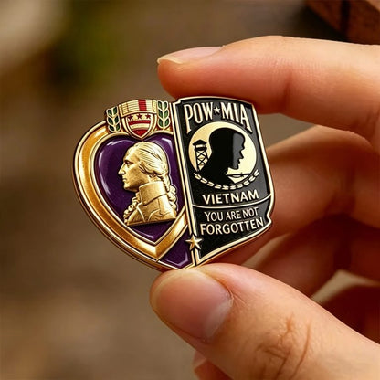 Vietnam War POW MIA Purple Heart Veteran Lapel Pin 2026 – A Symbol of Honor and Remembrance