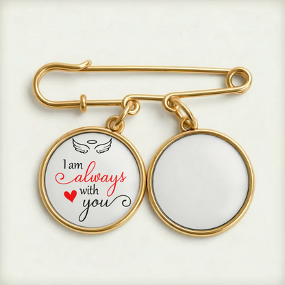 Memorial Custom Photo - Personalized Lapel Pin With Charms
