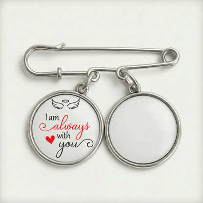 Memorial Custom Photo - Personalized Lapel Pin With Charms
