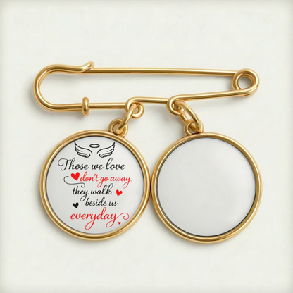 Memorial Custom Photo - Personalized Lapel Pin With Charms