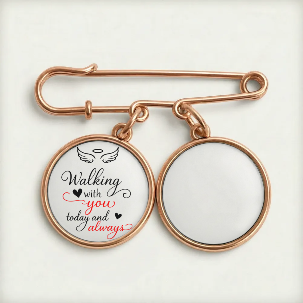Memorial Custom Photo - Personalized Lapel Pin With Charms