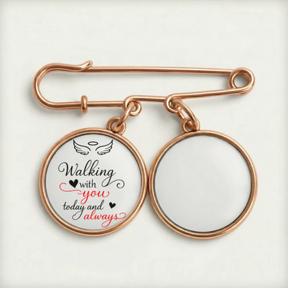 Memorial Custom Photo - Personalized Lapel Pin With Charms
