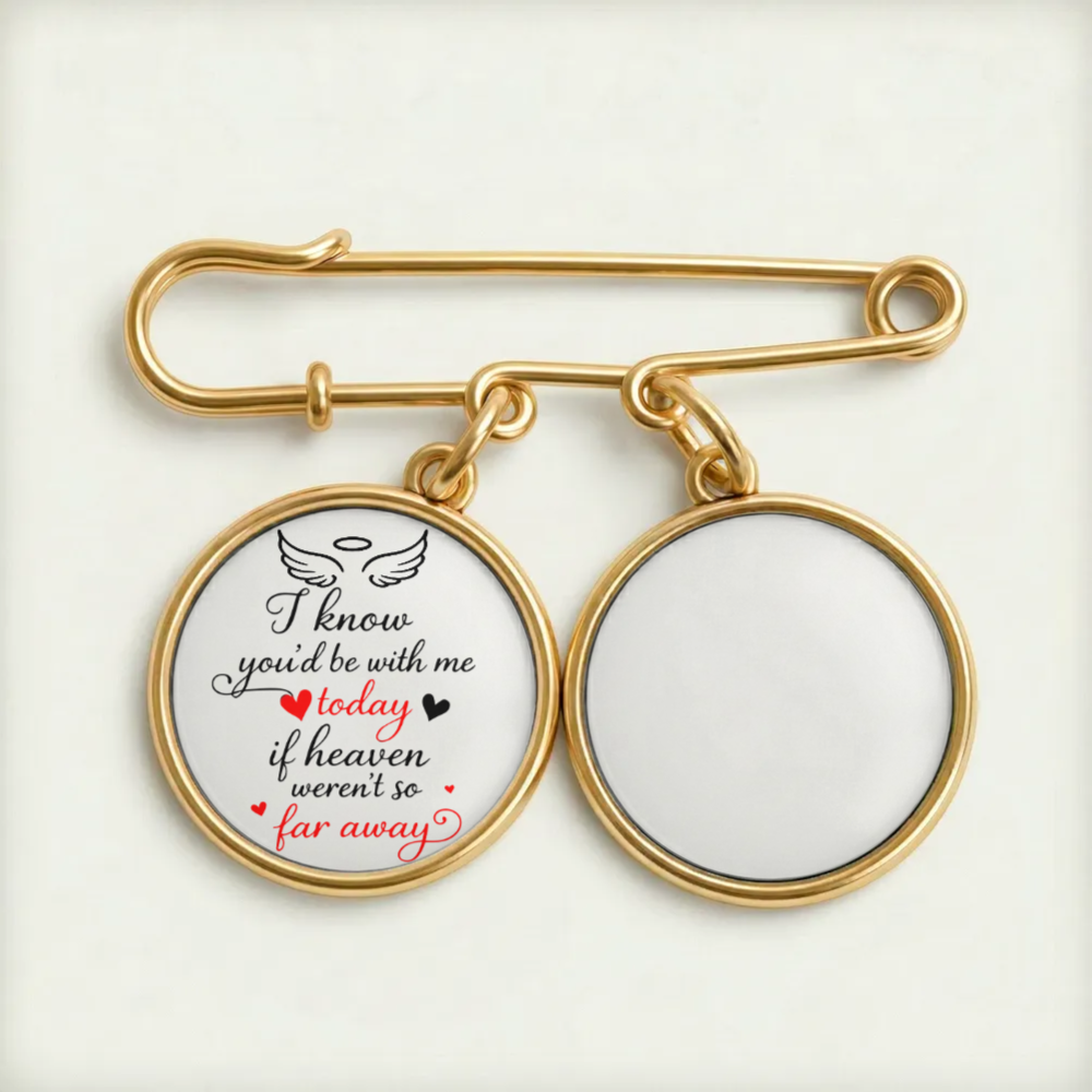 Memorial Custom Photo - Personalized Lapel Pin With Charms