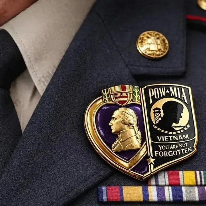 Vietnam War POW MIA Purple Heart Veteran Lapel Pin 2026 – A Symbol of Honor and Remembrance