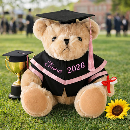 🎓 Personalized 2026 Graduation Teddy Bear – Custom Embroidered Name & Year Keepsake Gift 🧸