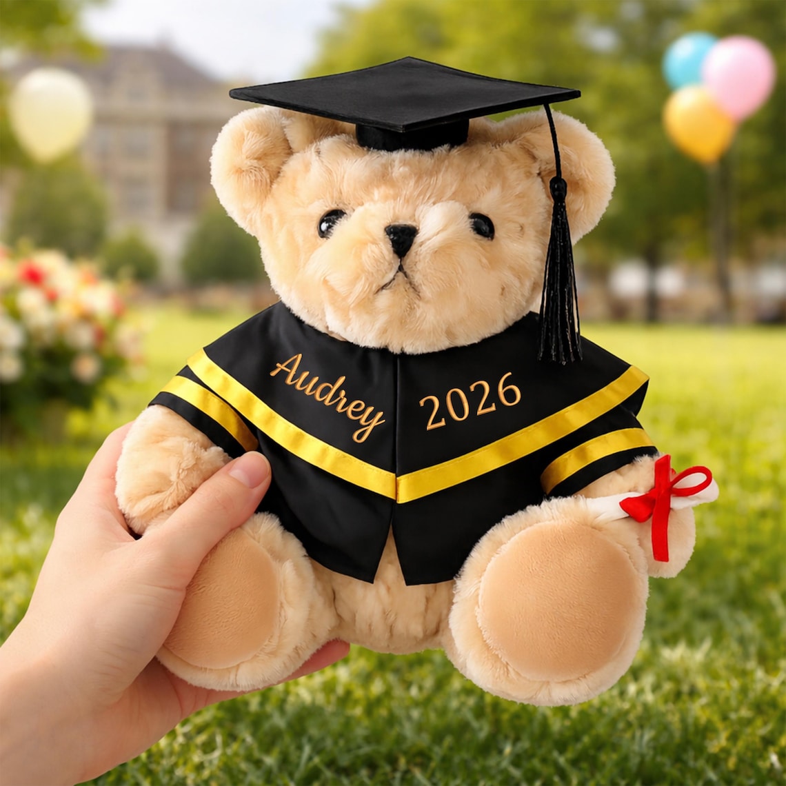🎓 Personalized 2026 Graduation Teddy Bear – Custom Embroidered Name & Year Keepsake Gift 🧸