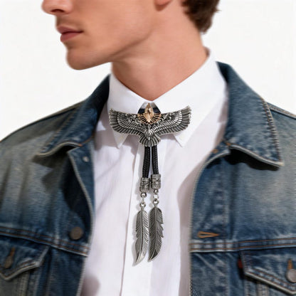 🦅Feather Fringe Eagle Bolo Tie – A Tribute to 250 Years of American Spirit