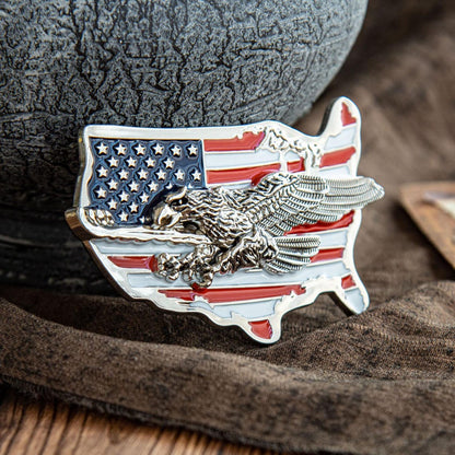 The 250th Anniversary Eagle USA Map Belt Buckle