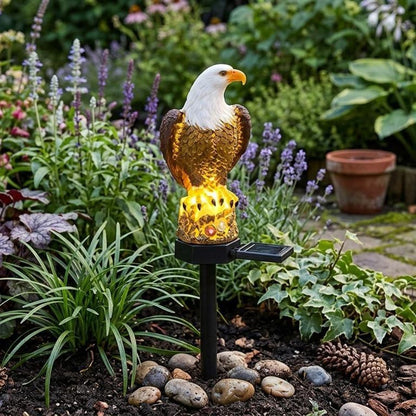 🦅 Solar Bald Eagle Garden Stake Light – Patriotic Yard Decor