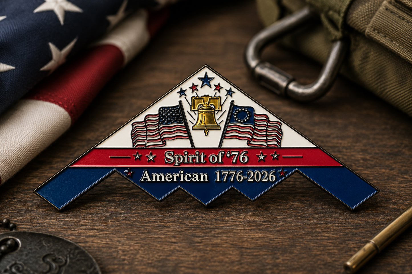 Spirit of '76 B-2 Stealth Bomber Challenge Coin