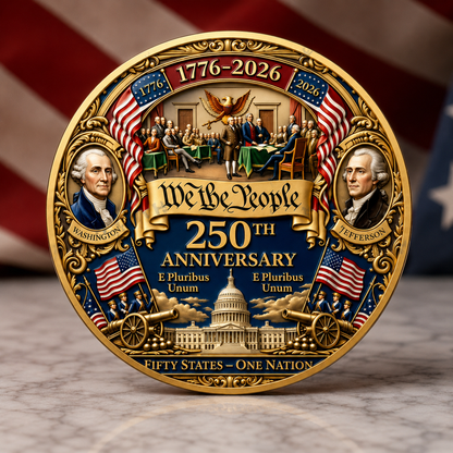 United States 250th Anniversary Commemorative Challenge Coin