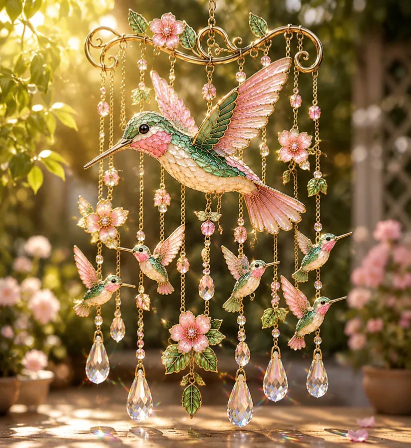 Last Day 49% OFF - 🐦🎐Graceful Hummingbird Wind Chime