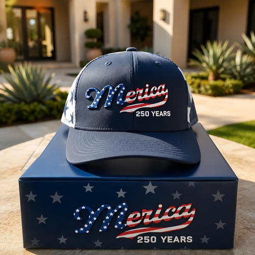 🇺🇸 'Merica 250 Years Embroidered Mesh Back Trucker Hat