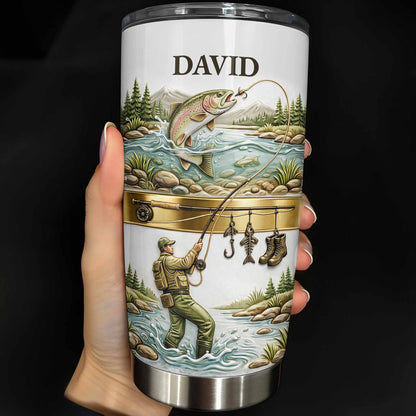 Personalized Fishing Tumbler – “A Peaceful Day on the River”