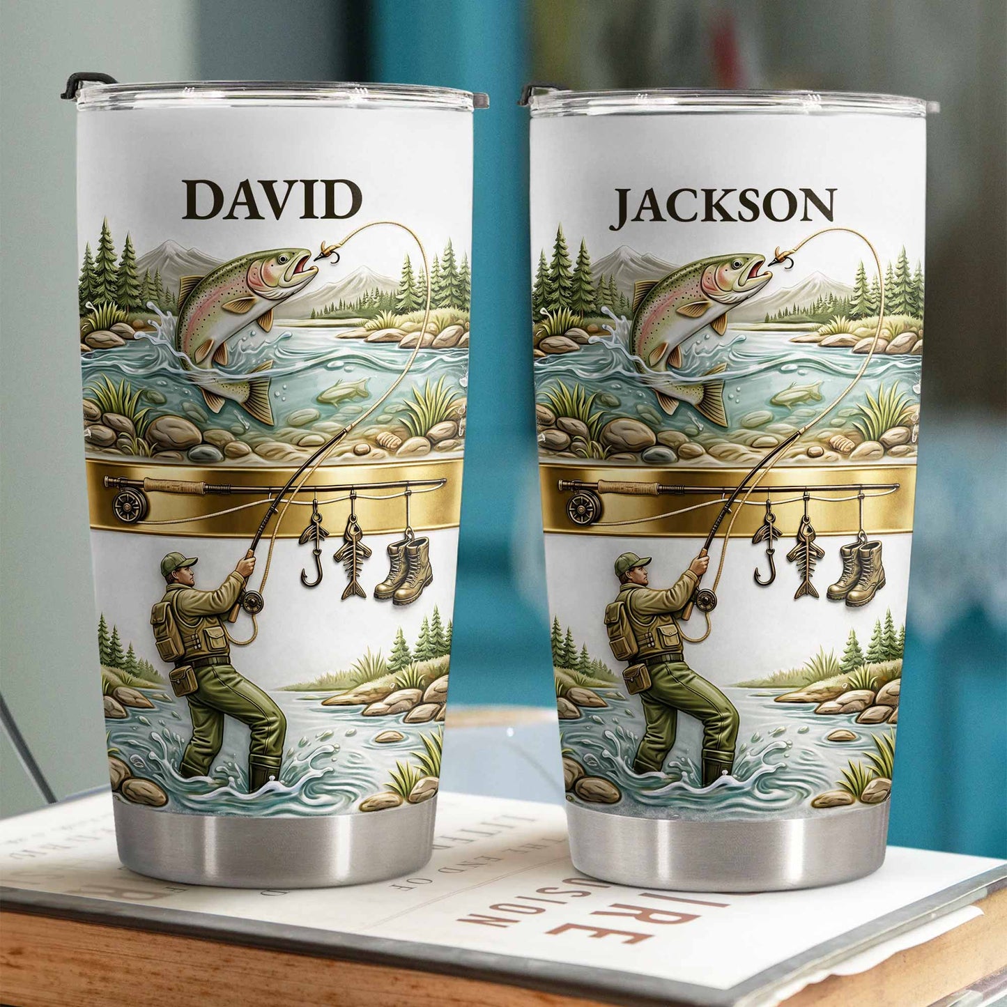 Personalized Fishing Tumbler – “A Peaceful Day on the River”