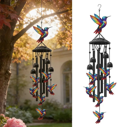 Handcrafted Retro Hummingbird Wind Chimes
