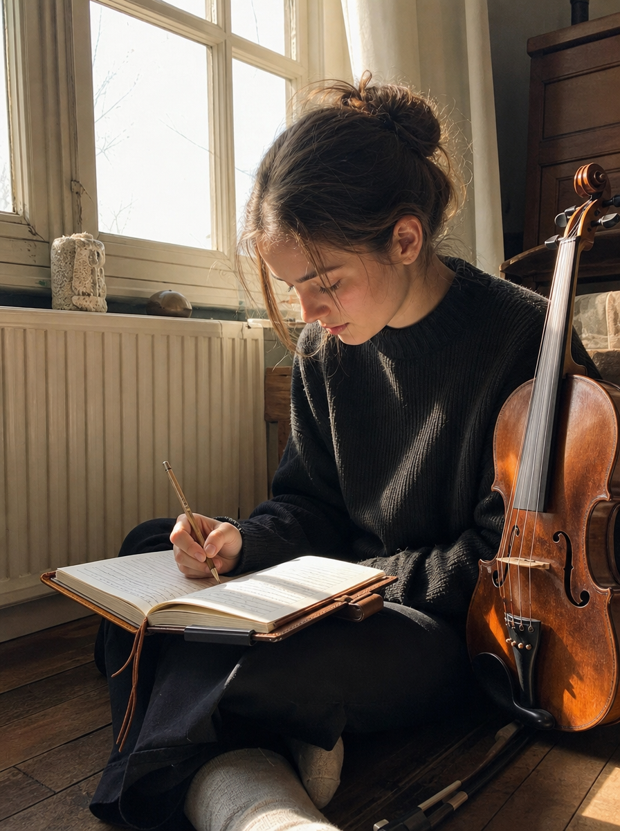 🔥HOT SALE - Vintage Violin Leather Notebook(✈Buy 2 Free Shipping)