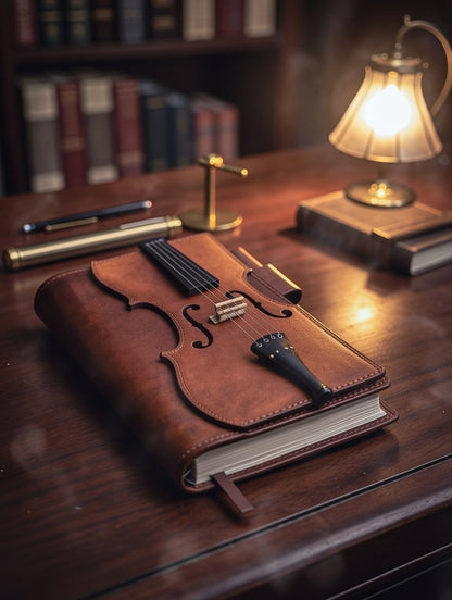 🔥HOT SALE - Vintage Violin Leather Notebook(✈Buy 2 Free Shipping)