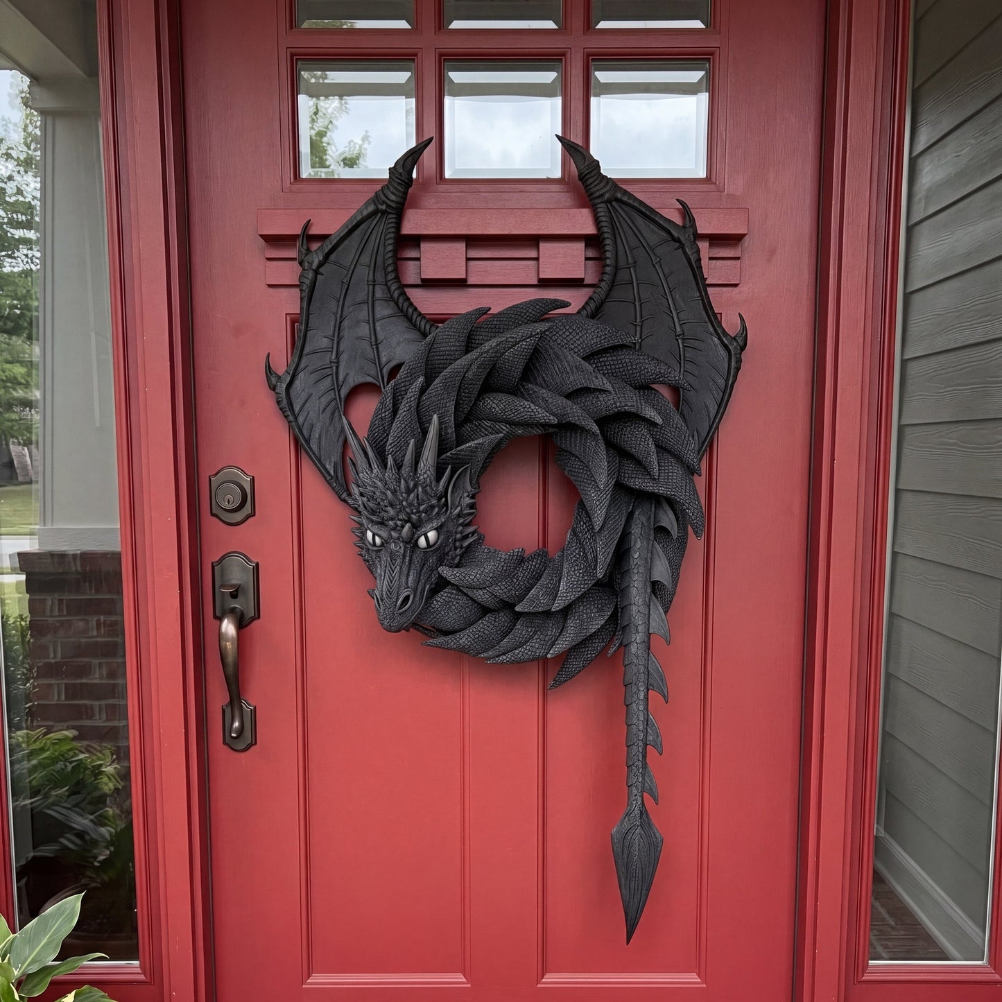 🐉 Handmade Dragon Wreath – A Masterpiece of Dark Fantasy