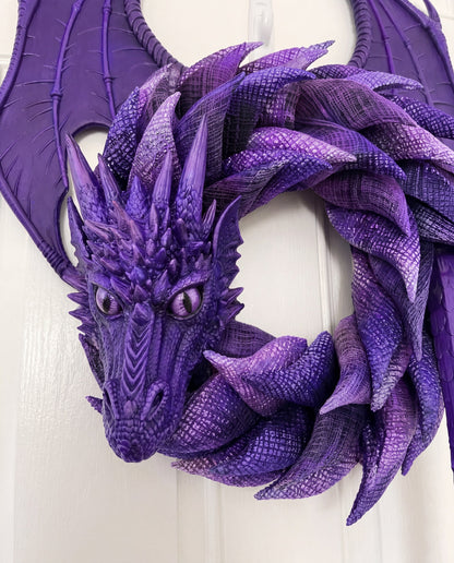 🐉 Handmade Dragon Wreath – A Masterpiece of Dark Fantasy