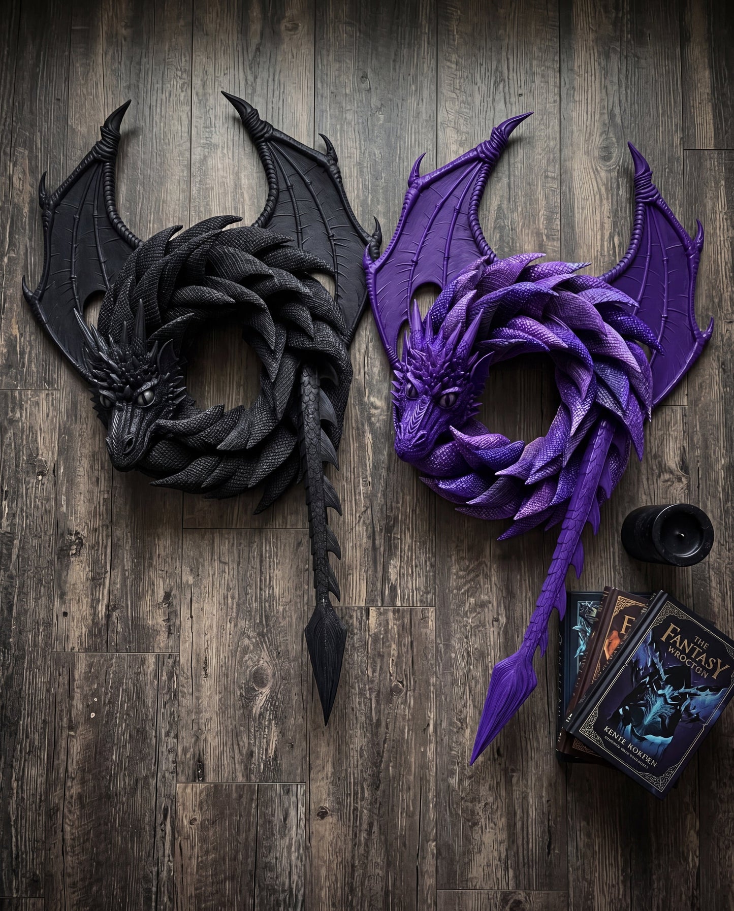 🐉 Handmade Dragon Wreath – A Masterpiece of Dark Fantasy