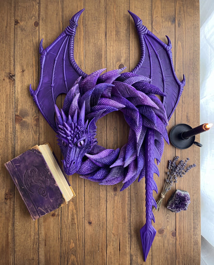 🐉 Handmade Dragon Wreath – A Masterpiece of Dark Fantasy