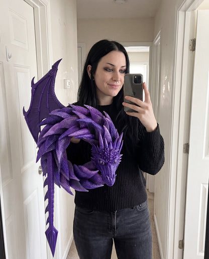 🐉 Handmade Dragon Wreath – A Masterpiece of Dark Fantasy