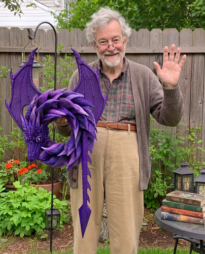 🐉 Handmade Dragon Wreath – A Masterpiece of Dark Fantasy