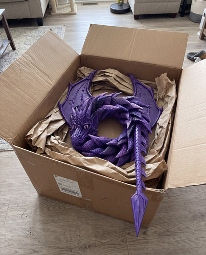 🐉 Handmade Dragon Wreath – A Masterpiece of Dark Fantasy