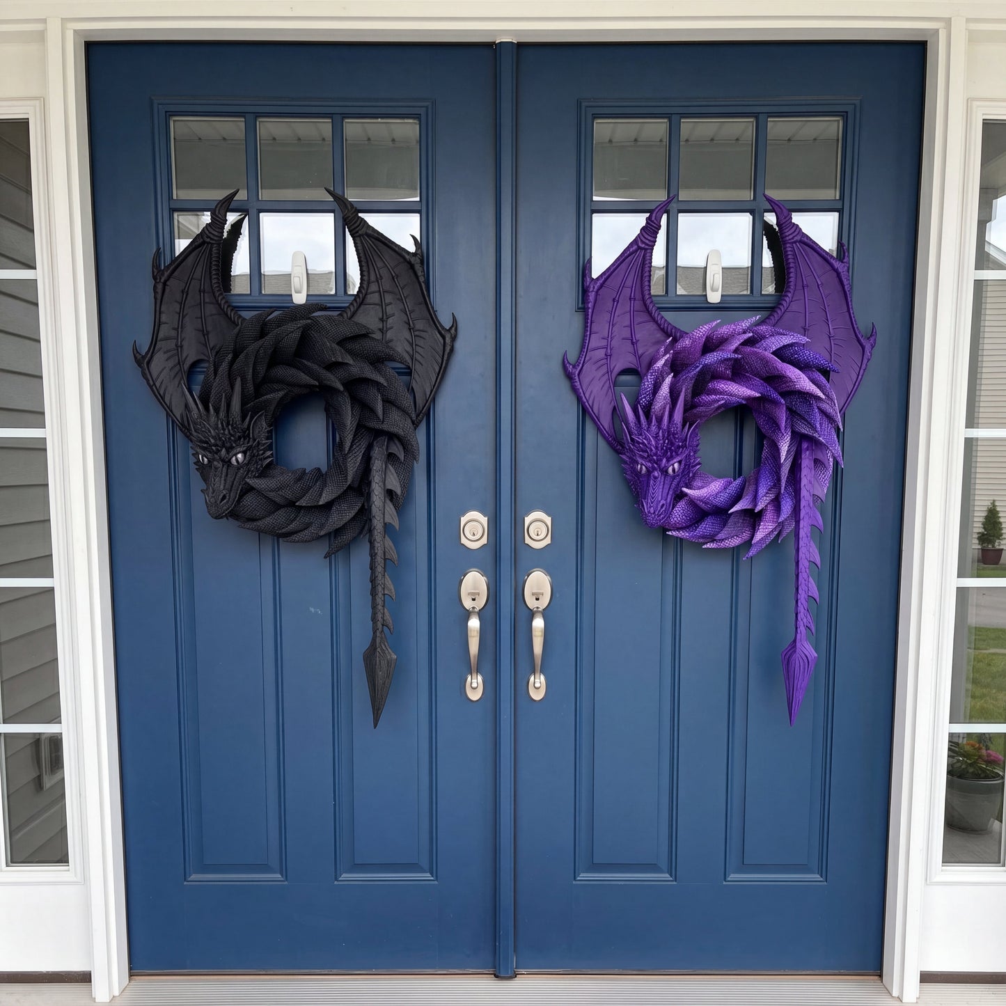 🐉 Handmade Dragon Wreath – A Masterpiece of Dark Fantasy