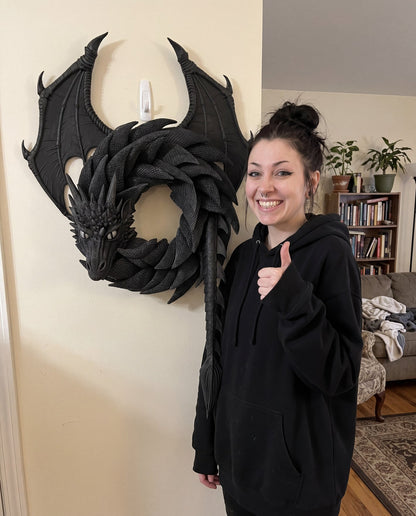 🐉 Handmade Dragon Wreath – A Masterpiece of Dark Fantasy