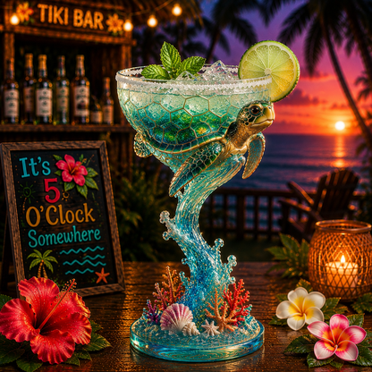 🌴 Tropical Animal Goblet – Your 24/7 Island Escape in a Glass 🍹