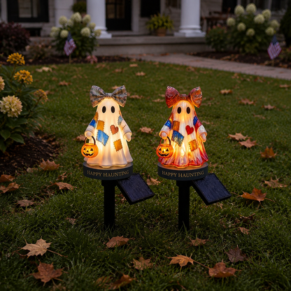 👻Personalized Solar Ghost Garden Stake Light – A Seasonal Glow for Your Garden