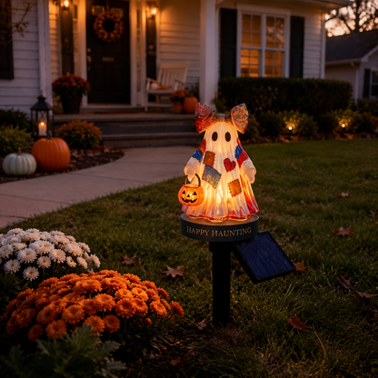 👻Personalized Solar Ghost Garden Stake Light – A Seasonal Glow for Your Garden