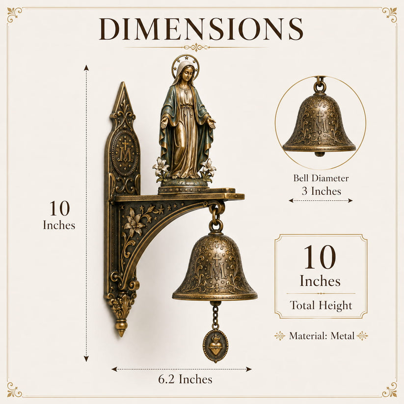 🕊️Virgin Mary Wall Bell  - A Blessing for Your Home
