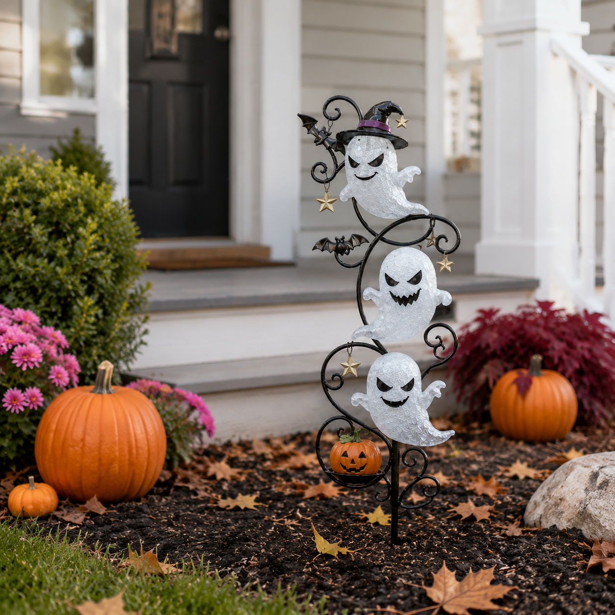 Solar Halloween Little Ghost Garden Stake Light