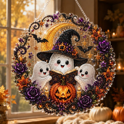 🎃Halloween Black Cat Moon Diamond Art Hanging Ornament Kit