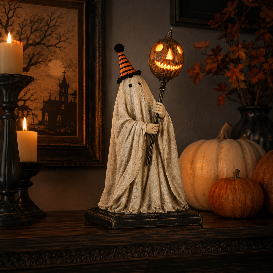 Lighted ghost figurine product view