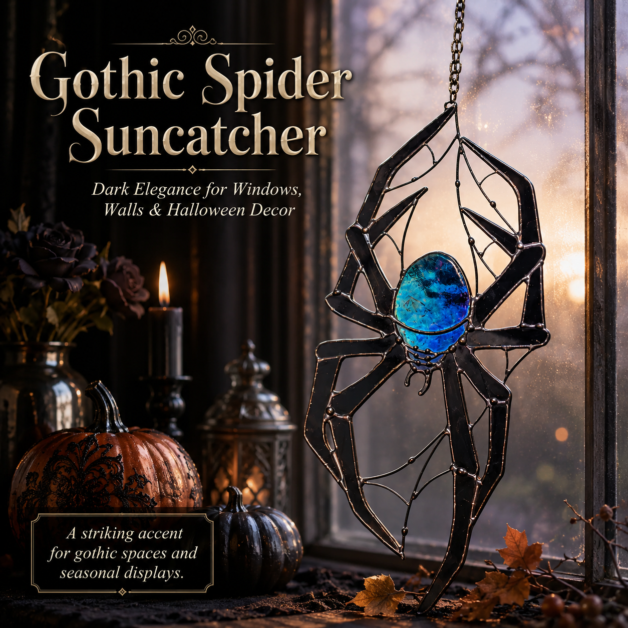 🕷️Gothic Spider Suncatcher